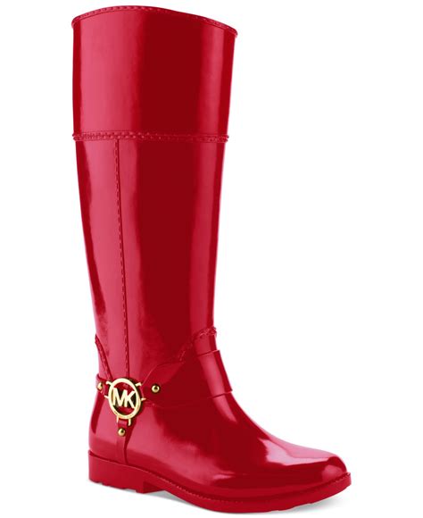 michael kors red boots|michael kors red flat shoes.